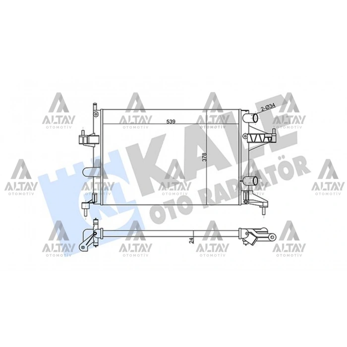 Radyatör Su Corsa C 2000-2006 / Tigra B 2004 Sonrası / 1.0 12V-1.2 16V-1.4 M-T Mekanik (Oem No:1300236)