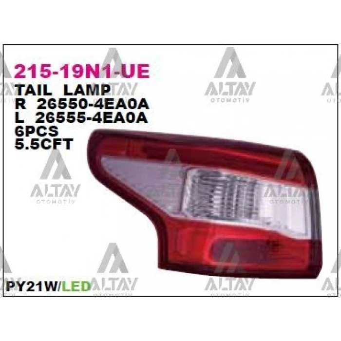 Stop Lambası Qashqai 2014 Sonrası Ledli Sağ (Oem No:265504Ea0A)