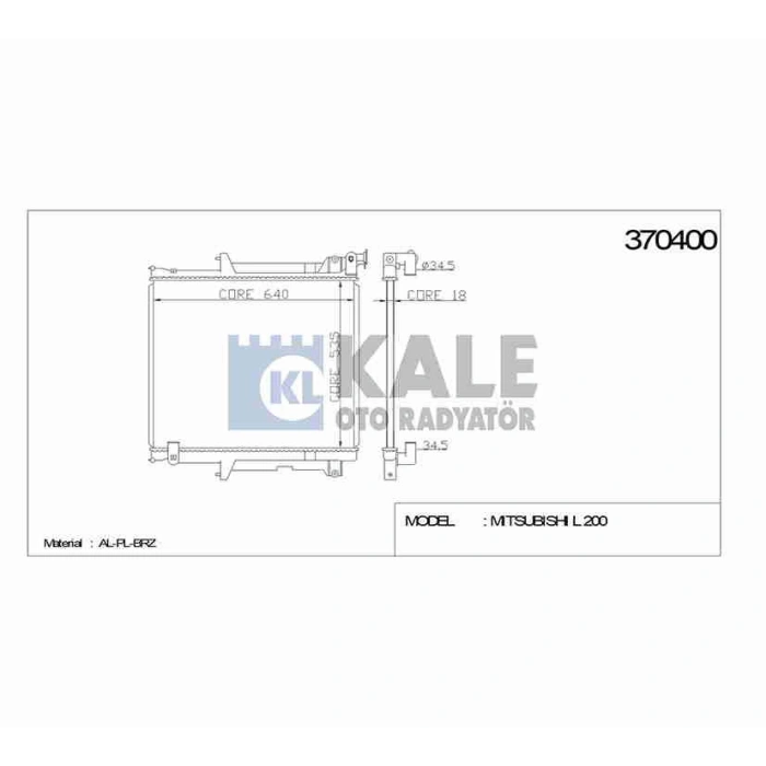 Radyatör Su L200 2006-2015 16Mm M-T Brazıng (Oem No:1350A480)