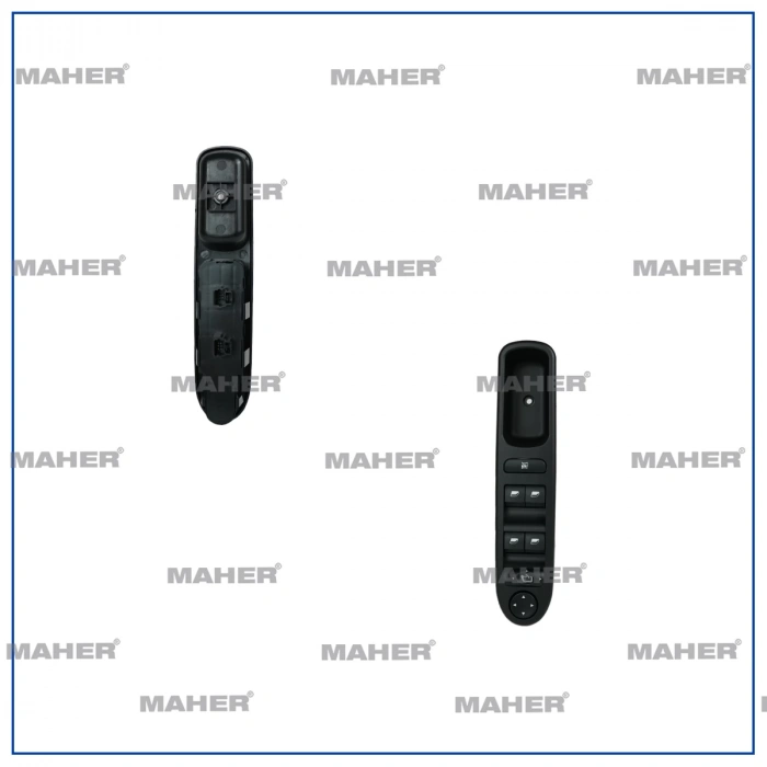 Cam Açma Düğmesi 307 2002 Sonrası  Ayna Ayar Düğmeli (Dörtlü)  Sol (Oem No:6554Kt)