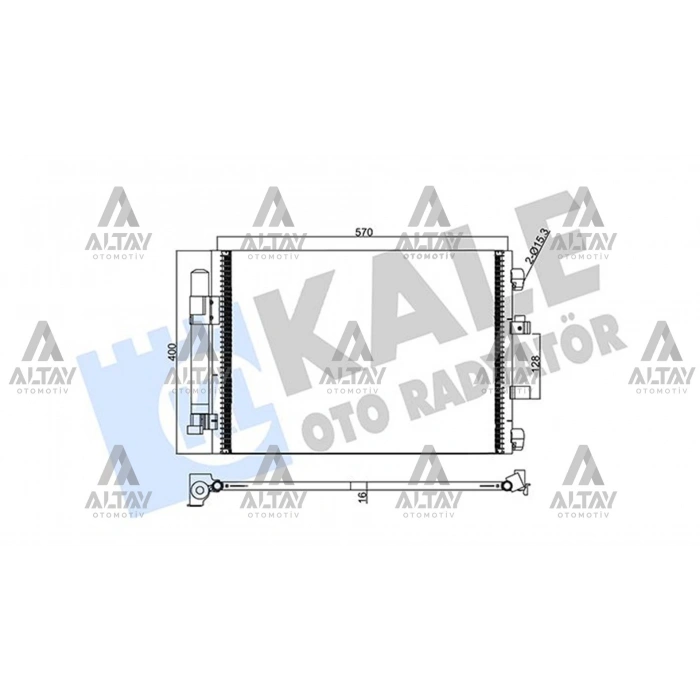 Radyatör Klima Focus Iıı 2011-2015 1.0 Gtdı-1.6Tdcı / C-Max 2010 Sonrası 1.0 12 Mm (Oem No:Bv6119710Ba)