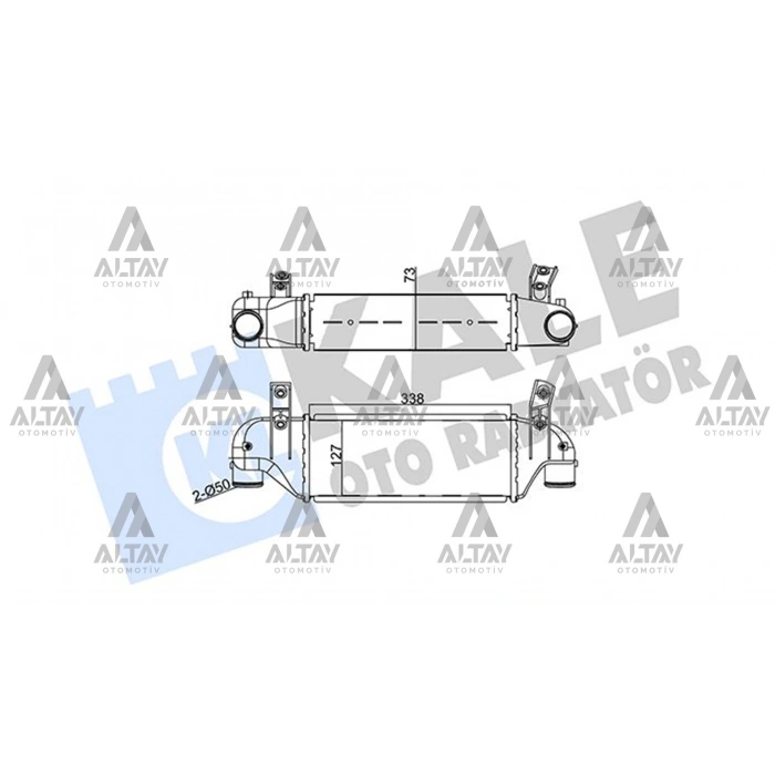 Turbo Radyatörü (İntercooler) Focus 1998-2004 1.8 Tdci 338X127X73 (Oem No:Xs4Q9L440Ca)