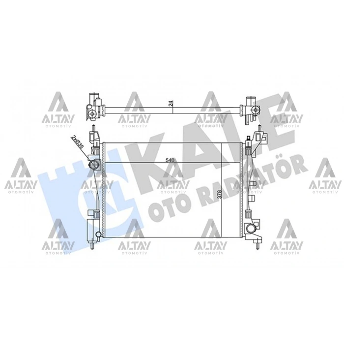 Radyatör Su Fiorino 2007 Sonrası / Nemo 2007 Sonrası / Bıpper 2008 Sonrası / 1.4 M-T Mekanik (Oem No:1330T8)