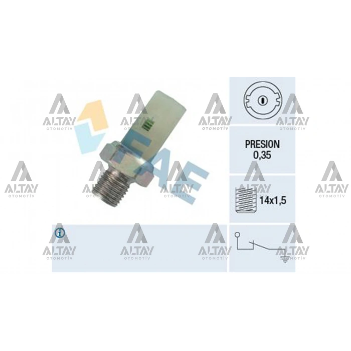 Müşür Yağ R9 / R11 / R19 / R21 / Clio / Megane / Logan K7M-K7J Beyaz Soket 14X1.5 (0.35 Bar) (Oem No:7700771825)