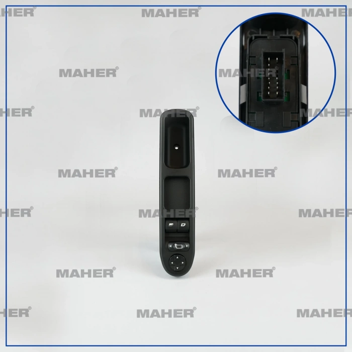 Cam Açma Düğmesi 207 / C3 Picasso (Çiftli) Ayna Ayar Düğmeli Sol (Oem No:6554Qc)