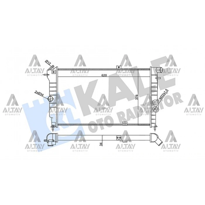 Radyatör Su Vectra A    88-1995 / 1.6-1.8-2.0 A-T Mekanik (Oem No:1300133)