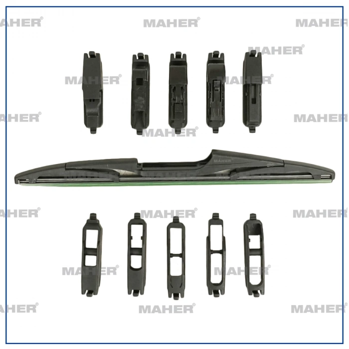 Silecek Süpürgesi Plastik Tip 10 Aparatlı 12 Arka (300Mm)