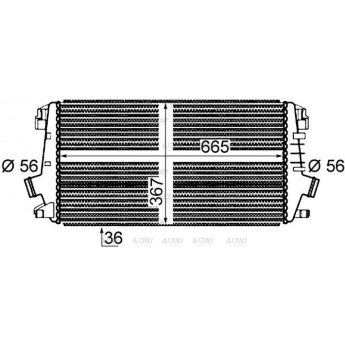 Turbo Radyatörü (İntercooler) Astra J / Cruze / Zafira C B16Dth-B16Dtl-A17Dtc-A20Dth (Oem No:1302133)