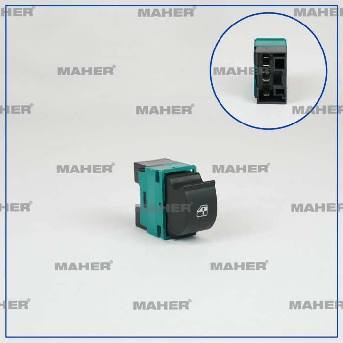 Cam Açma Düğmesi Doblo Iı (Tekli) İç-Siyah Sol (Oem No:735417033)