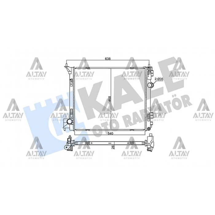 Radyatör Su X-Traıl 2014 Sonrası 1.6 Dci / 1.6 Dıg-T 26Mm Brazıng (Oem No:214104Be0A)