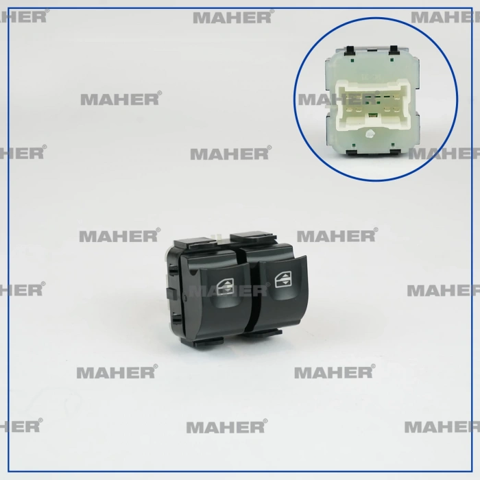 Cam Açma Düğmesi Clio Iv / Symbol / Captur / Sandero / Lodgy / Dokker (Çiftli) Beyaz Işık Sol (Oem No:254118722R)