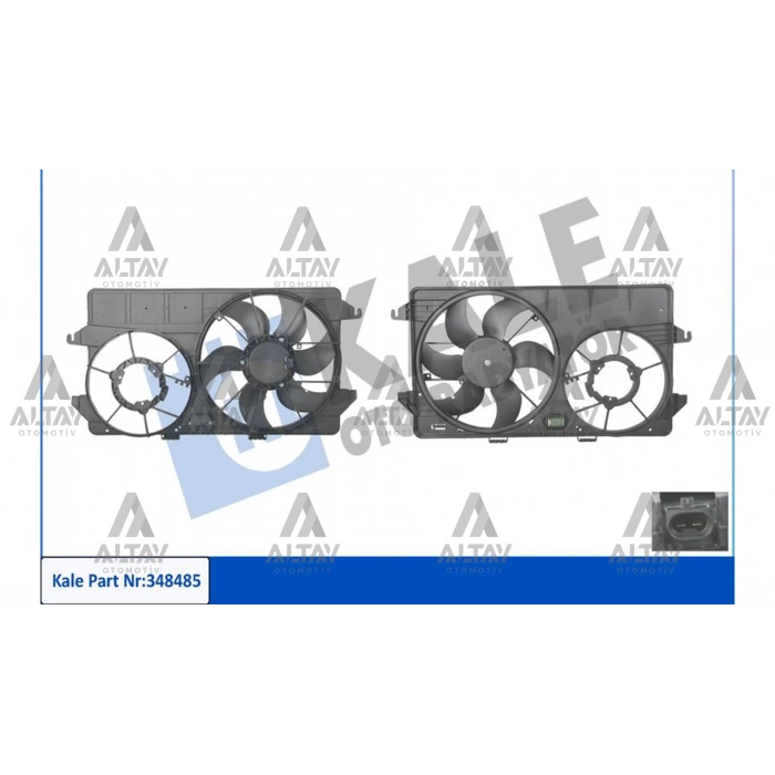 Fan Radyatör Transit Connect 2002-2013 / 1.8 Tdcı Davlumbazlı (Tek Motor) (Oem No:4T168C607Kc)