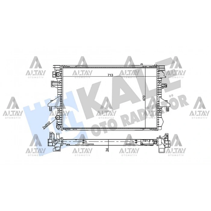 Radyatör Su Transporter T5 2004-2009 Axb 1.9Tdı Mekanik (Oem No:7H0121253K)