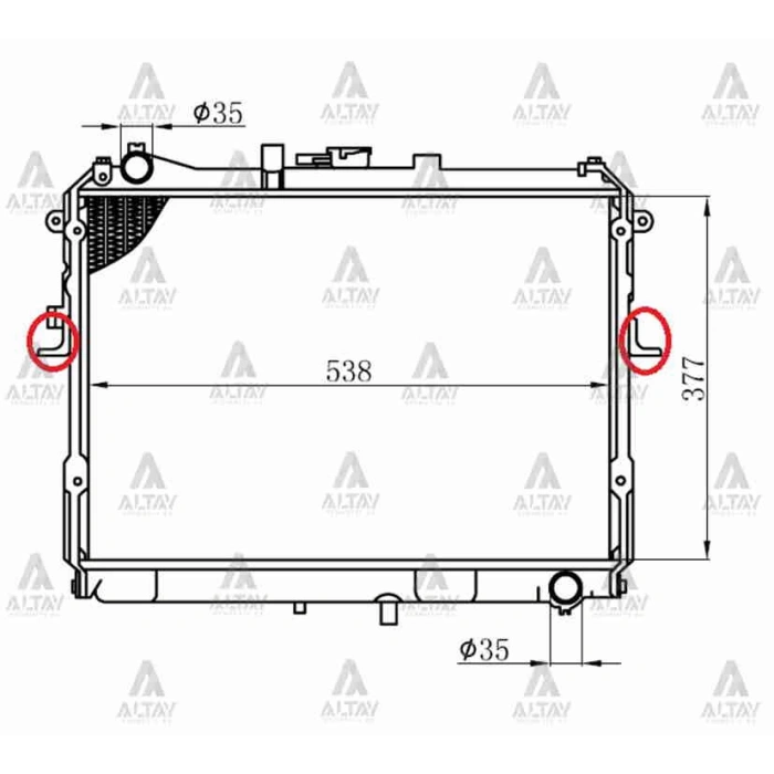 Radyatör Su E2200 32Mm M-T Brazıng (Oem No:R2S215200B)