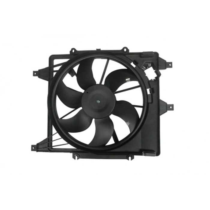 Renault Clio- 2- Sd- 1998-2001   Radyatör Fan Davlumbazı Komple (Klimalı/Motorlu)(6 Kanat)(Oris) (Oem No:7701051483)