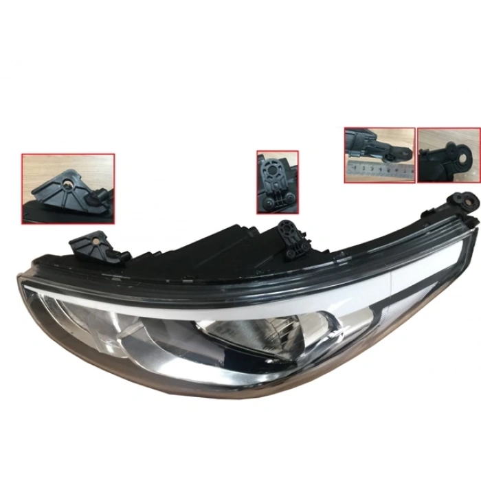 Hyundai Accent- Blue- 2015-2018  Far Lambası Sol Elektrikli/Motorlu (E Marklı) (Oem No:921011R730)