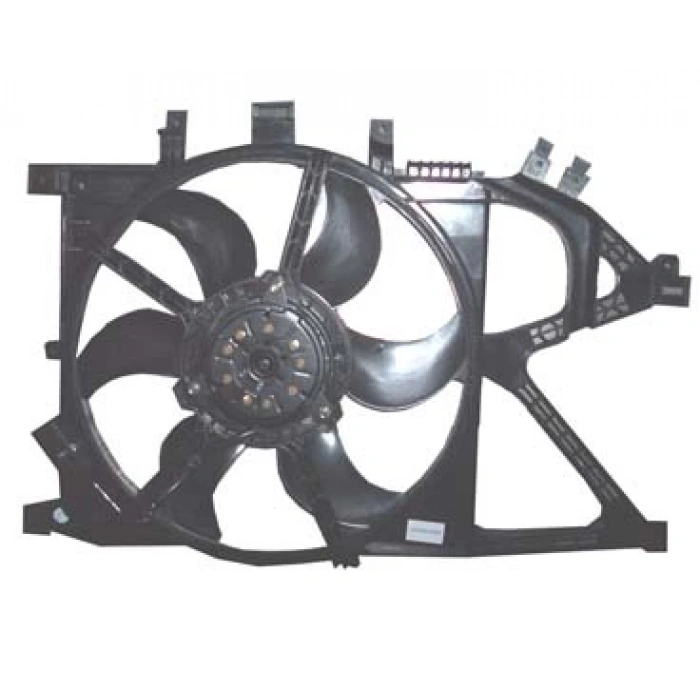 Opel Corsa- C- 2000-2003  Radyatör Fan Davlumbazı Komple 1.7Cc 2Fişli (5Kanat)(Dizel Tip) (Bfn) (Oem No:24445185)
