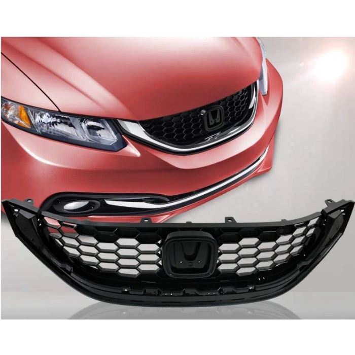 Honda Civic- Sd- 2014-2016  Ön Panjur Üst Nikelajı (Japon/Kore Tipi) (Tyg) (Oem No:71122Tr3A01)