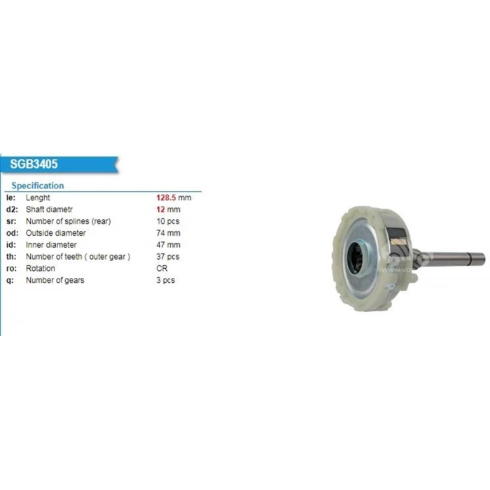 Ford Transit V-347  2006-Marş Redüktörü  (Oem No:1006200490)
