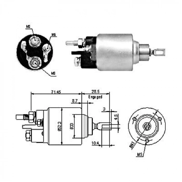 Renault Clio /Laguna/Megane/Trafic 2.0 16V 2000-Marş Otomatiği (Oem No:7701052617)