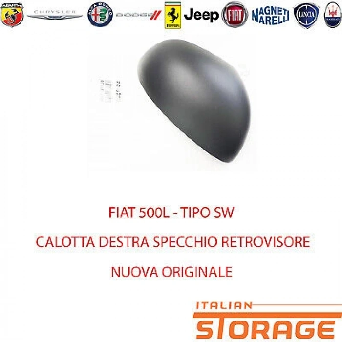 Fiat 500 L 2012- Dış Dikiz Aynası Sağ Elektrikli Isitmali Sensörlü  (Oem No:735564639)