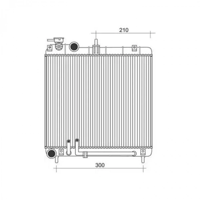 Kore Atoz 1,0 Benzin 12V 1997-2005 Su Radyatörü Brazıng A/T 355X388X16 (Oem No:2531002150)