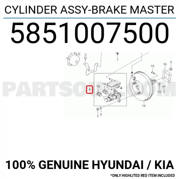 Kore Picanto Benzin/Dizel
 2004-2011 Fren Ana Merkez  (Oem No:5851007500)