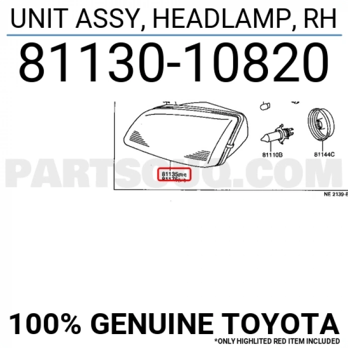 Japon Starlet (P9) 43891 1996-1999 Far Sağ  (Oem No:8113010820)