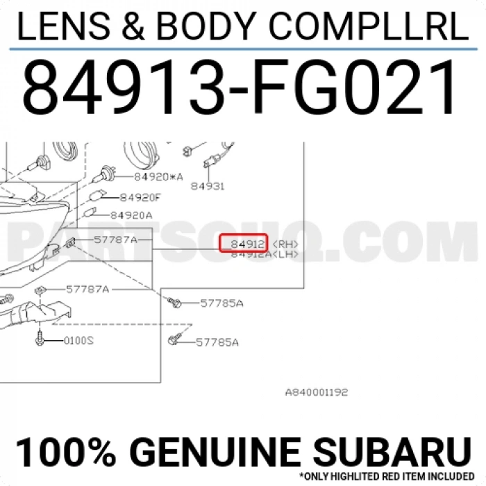 Japon İmpreza (Ge, Gh) 1.5:2.0  2008 2011 Far Sağ Krom (Oem No:84913Fg020)
