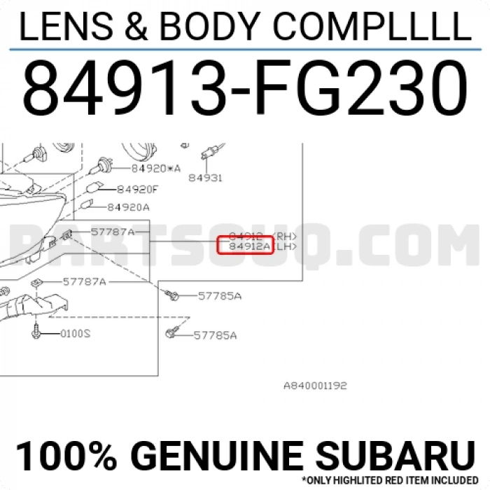Japon İmpreza (Gh, Ge) 1.5:2.0  2008 2011 Far Sol Sıyah (Oem No:84913Fg230)