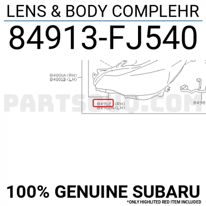 Japon Xv (Gp) 1.6 2015-2017 Far Sağ Halogen (Oem No:84913Fj540)