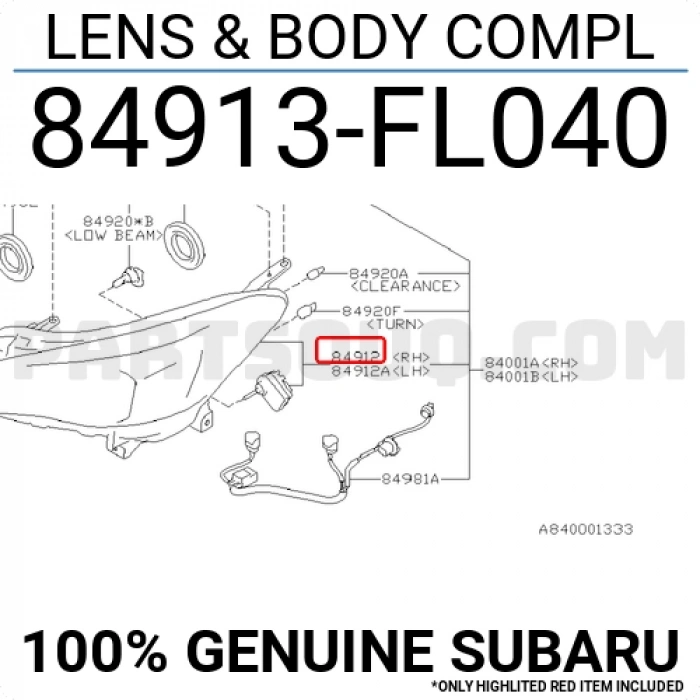 Japon Xv (Gt) 1.6 2017- Far Sağ Halogen (Oem No:84913Fl040)