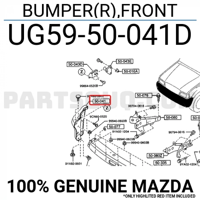 Japon B2500 (Uf) 2.5 D 1996-1998 Tampon Kulağı Ön Sağ . (Oem No:Ug5950041C)
