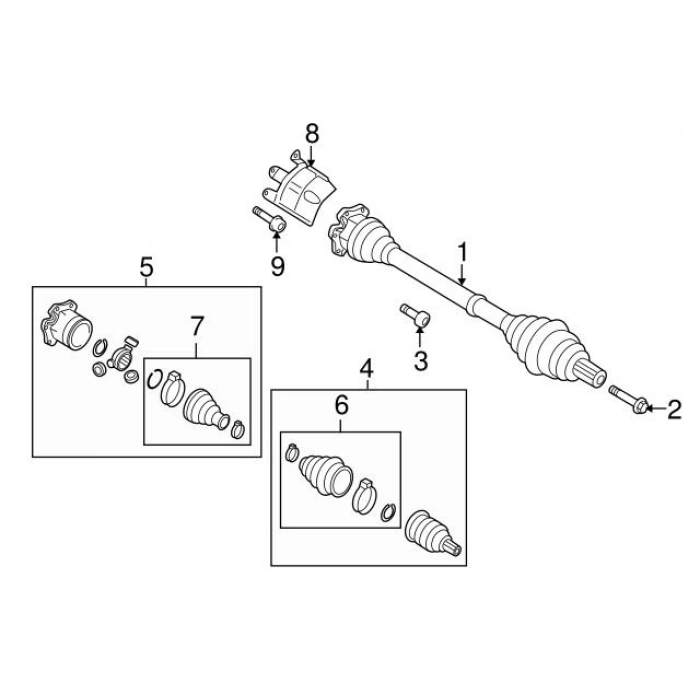 Vw  A4  A5  A6 Q5  2015- Aks Kafası Dış 306278 (Oem No:8W0498099)