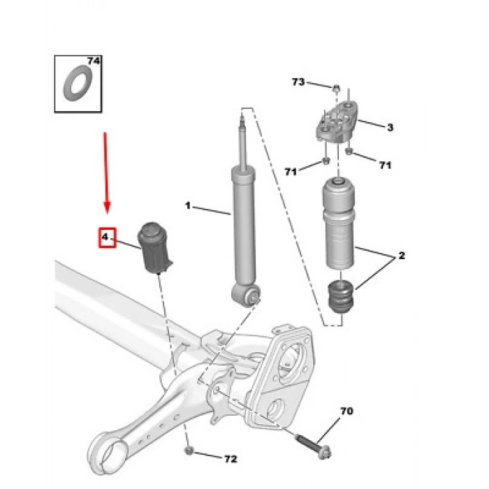 Psa 208 Iı B.M 2019- Travers Takozu  (Oem No:9839267280)