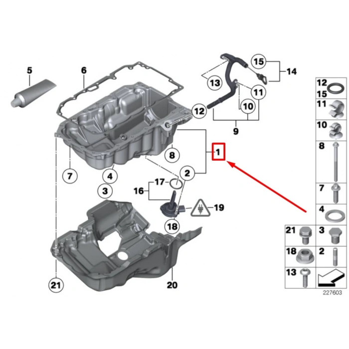Bmw 1 Serisi-1 Serisi-2 Serisi-3 Serisi-F31-F34-4F32-4 Serisi-F36-F07-5 Serisi-F11 N47N 2010-2018 Yağ Karterı  (Oem No:11137812360)