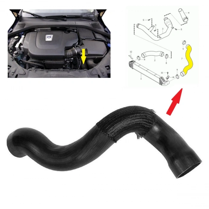 Volvo Volvo S60 Iı S80 Iı V60 I V70 Iıı Xc60 I D3 D4 D5 2010- Turbo Hortumu  (Oem No:30741795)