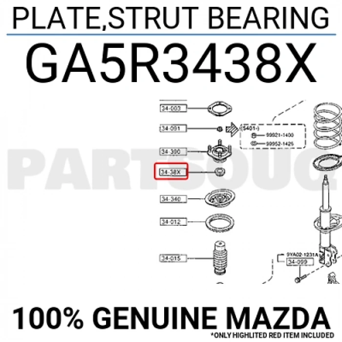 Bilya Amortisör 626 1991-02 (Oem No:Ga5R3438X)