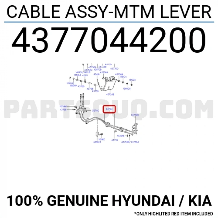 Tel Vites H100 Kmynt 1994-1996 Çanaklı (Oem No:4377044200)