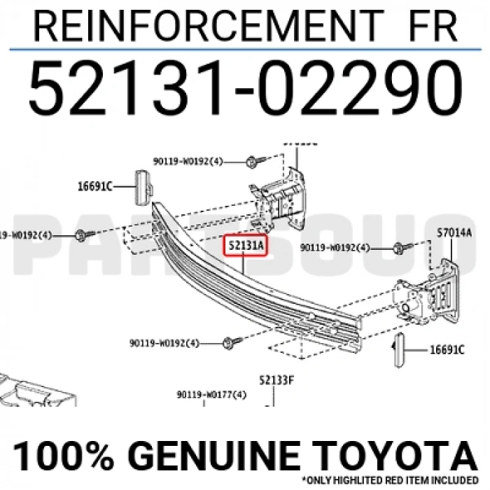 Tampon Demiri Corolla 2019-2021  2022 Sonrası Ön Alumınyum (Oem No:5213102290)