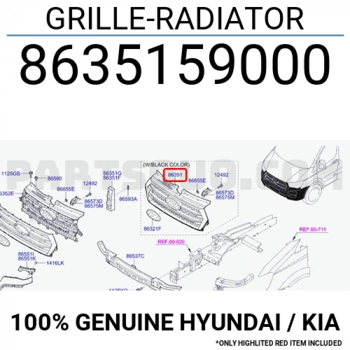 Panjur H350 Van 14 (Oem No:8635159000)