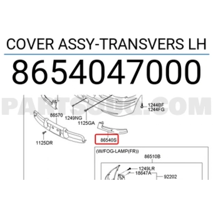 Far Alt Çıtası Starex Sol Kamyonet (Oem No:8654047000)