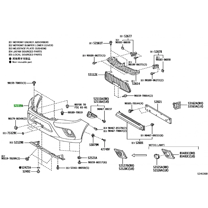Tampon Ön Hilux 2022 Sonrası Invıncıble (Oem No:52119Yp918)