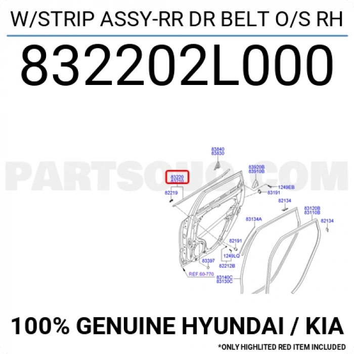 Cam Sıyırıcı Arka Sağ İ30 2007-11 (Oem No:832202L000)