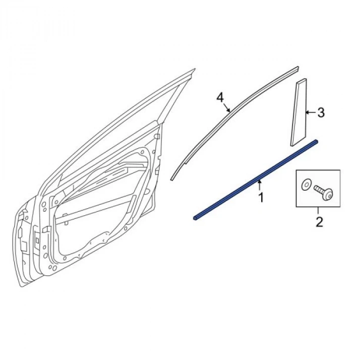 Cam Sıyırıcı Elantra 2021 Sonrası Arka Kapı Dış Sağ (Oem No:83220Aa000)