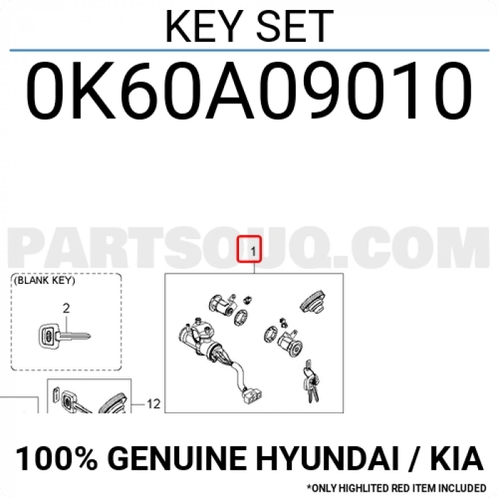 Set Kontak Kapı Kilit Bongo  1997-01 (Oem No:Ok60A09010)