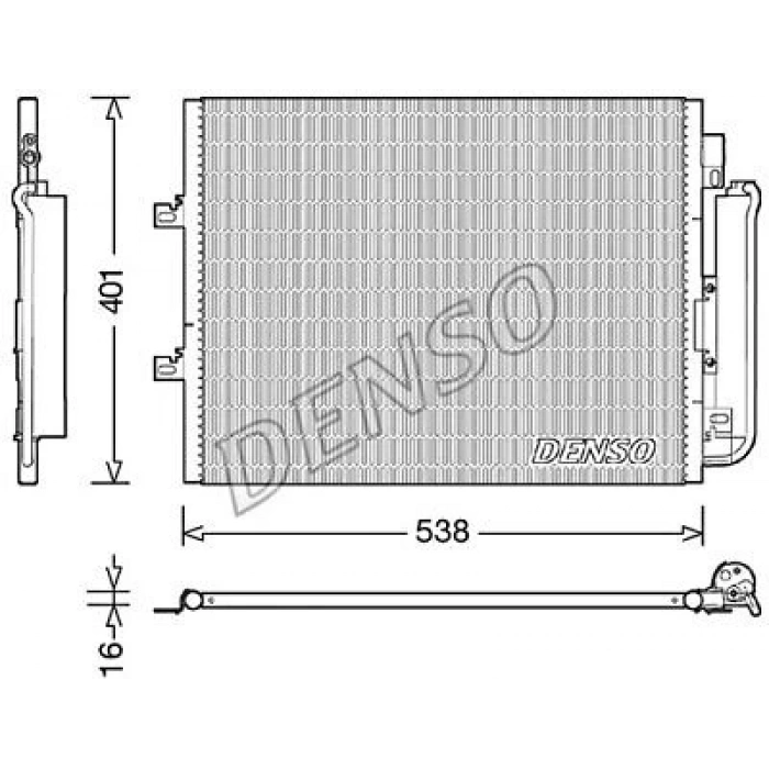 Renault Twıngo Iı  2007- Klima Radyatörü Kurutucu Ile [Brazıng Al/Al] [500X396X16 (Oem No:8200448252)