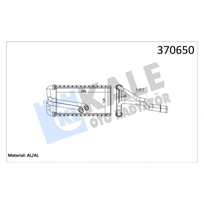 Ford Focus  2018- Kalorifer Radyatörü  (Oem No:Jx6A18B539Aa)