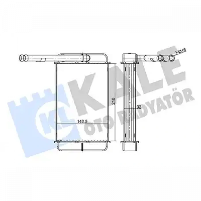 Radyatör Kalorifer Ford Transit (V347) 2.2/2.4/3.2Tdcı 2006 Sonrası (Nac) [Brazıng Al/Al] [247X147X42] Kalor (Oem No:4041957Vp6C1H18476Ab)