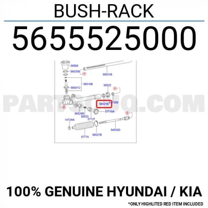 Burç Direksiyon Tıkırtı Accent  1995-2000 Hidrolik (Oem No:5655525000)